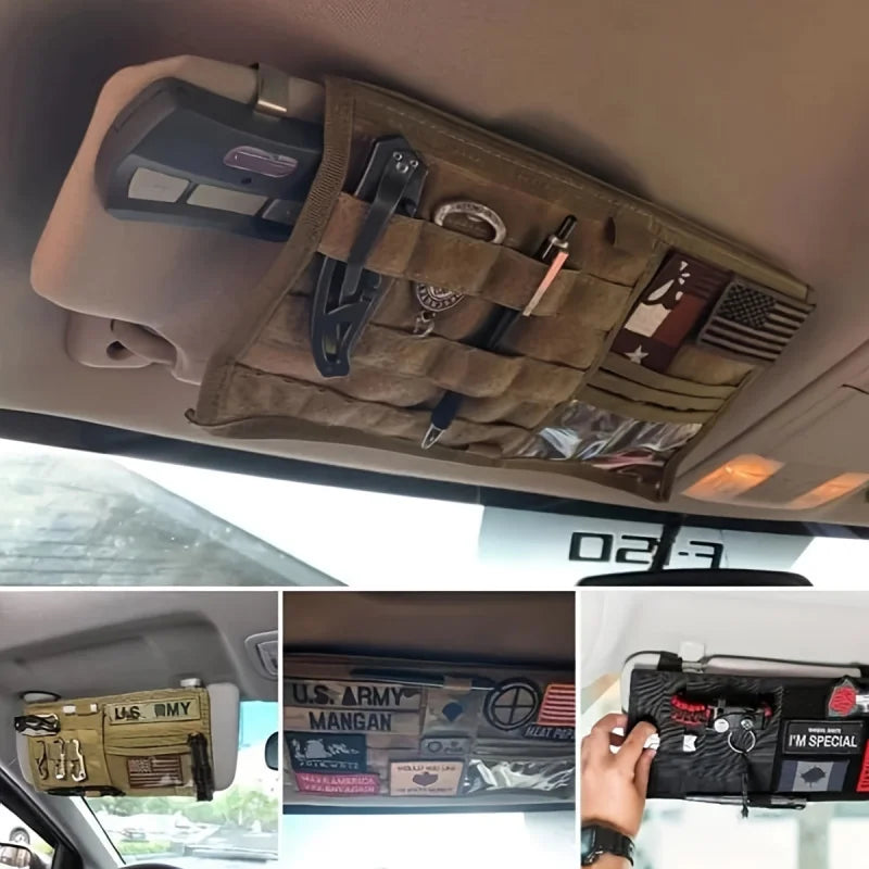 MOLLE Tactical Sun Visor Organizer Pouch for Trucks and SUVs