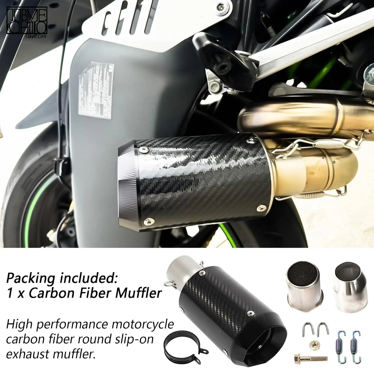 Carbon Fiber Exhaust Muffler for Kawasaki Z900 & GSX-R750 - image 7