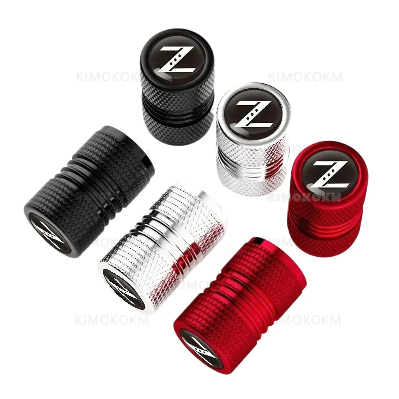 4Pcs/Set For 350Z 370Z Z33 Fairlady For Nismo Z Car Accessories Tire Wheel Valve Dust Caps Tyre Rim Stem Covers