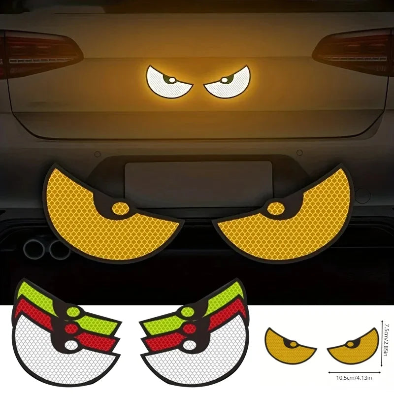 Reflective Devil Eye Car Stickers for Night Safety