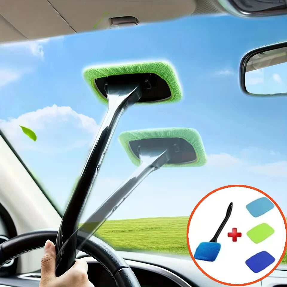 Car Interior Window Cleaning Brush with Long Handle