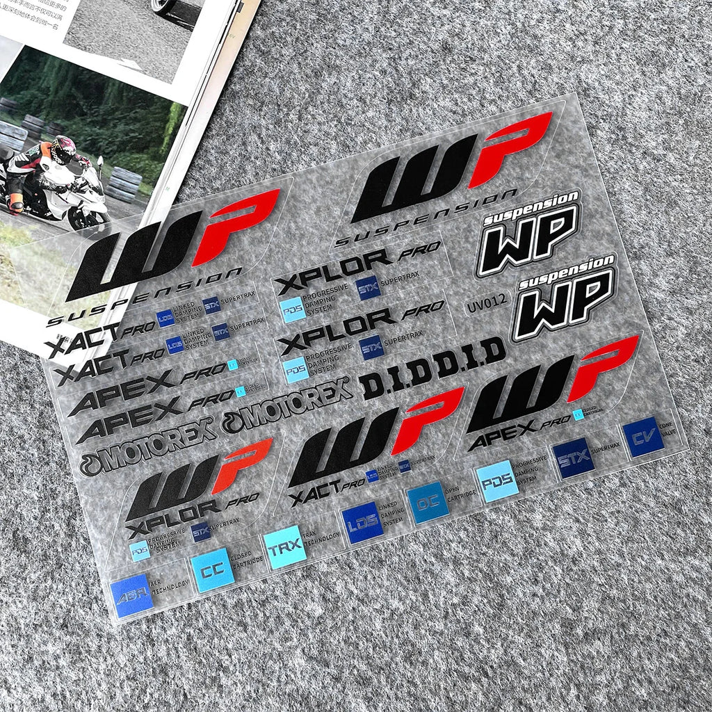 Reflective Motorcycle Fork and Windshield Sticker Set for Dirt Bikes