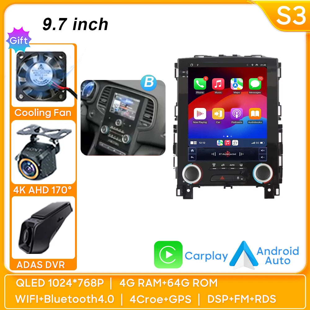 9.7" Android Auto Car Stereo for Renault Koleos Megane Talisman - image 8