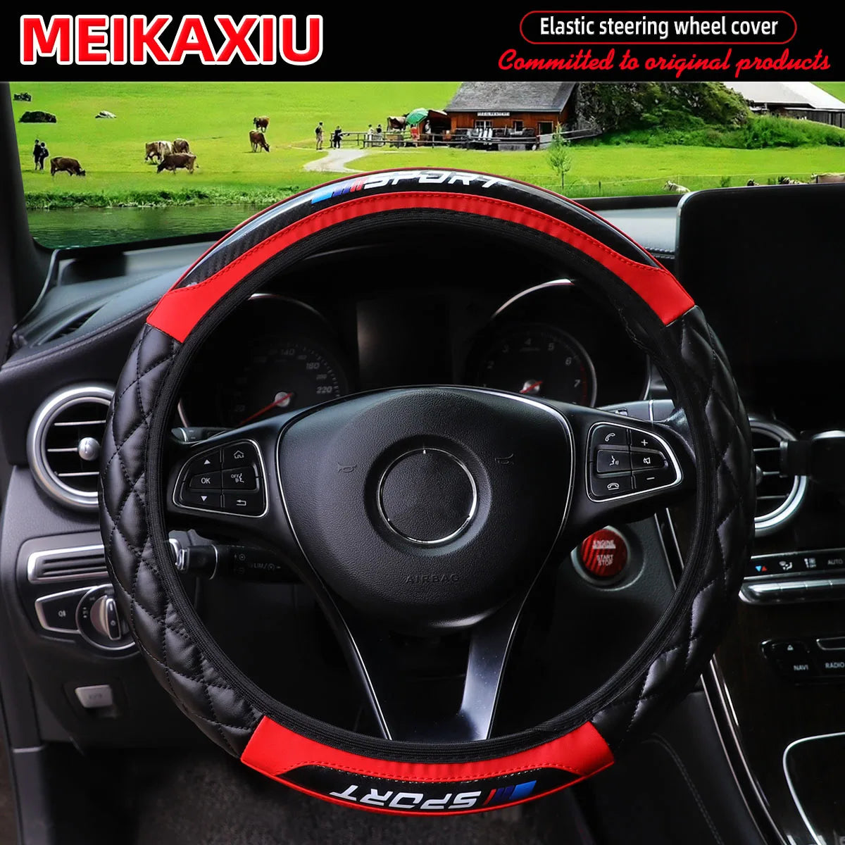 Universal Sport Steering Wheel Cover Without Inner Ring