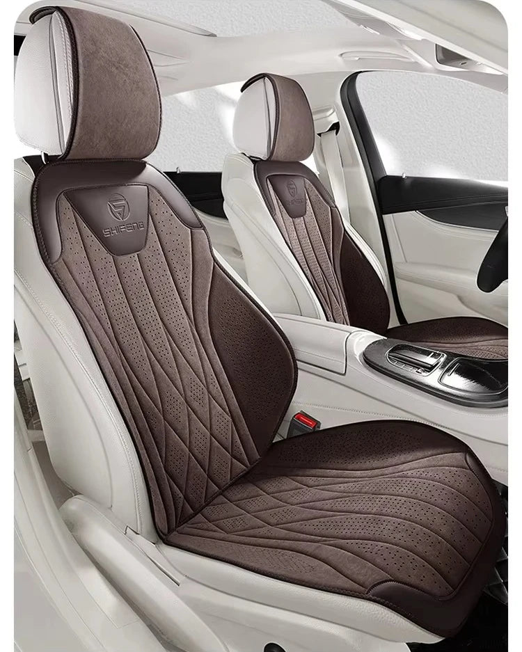 Perforated Suede-Finish Car Seat Covers, Single, Pair or Rear