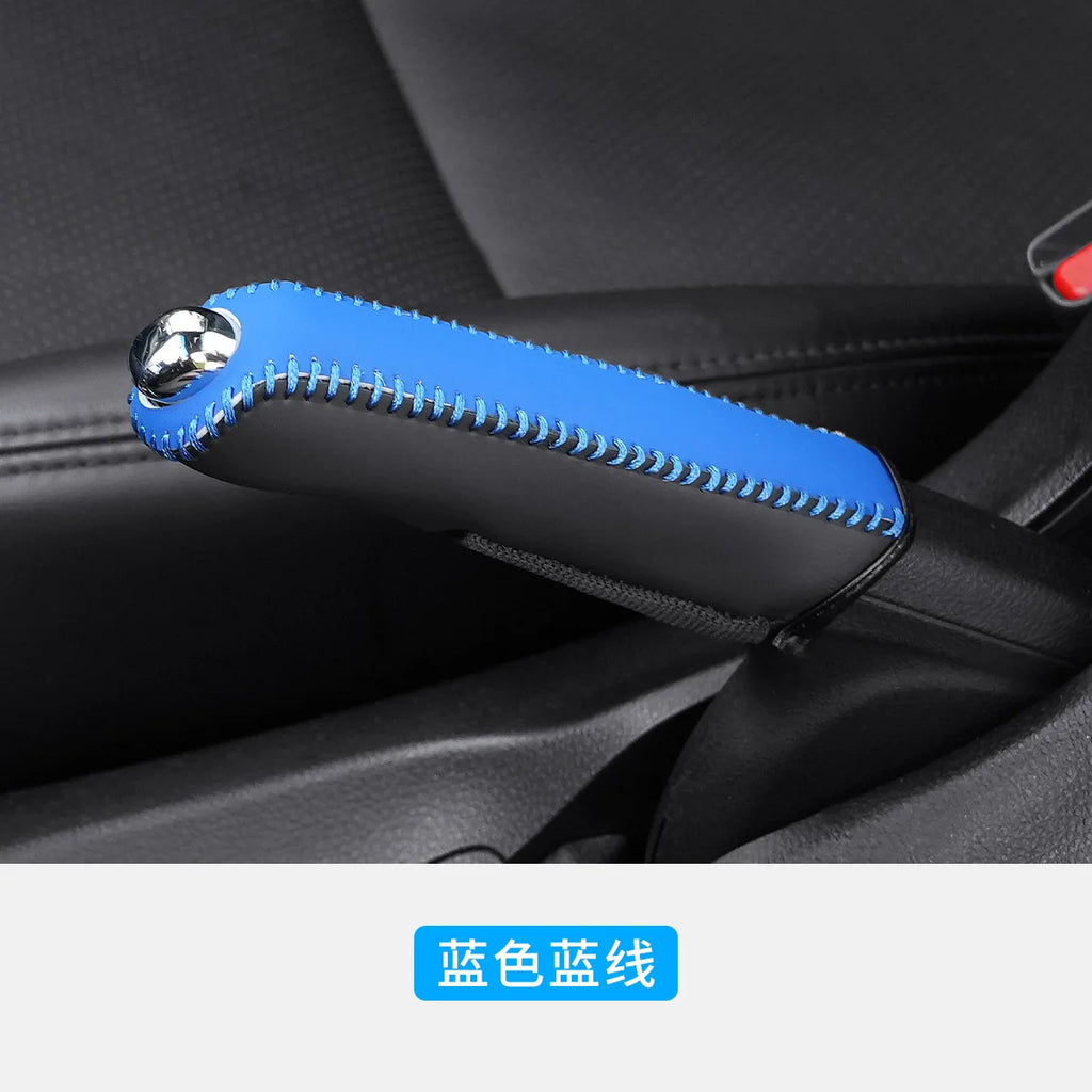 Car Artificial Leather Handbrake Cover Protective Sleeve Hand Brake Protection Car Interior Accessories