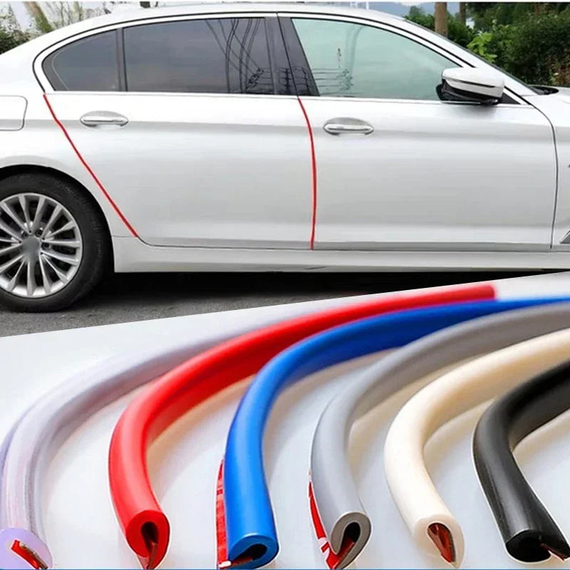 5M U-Shaped Car Sealing Strips - Transparent Edge Protection