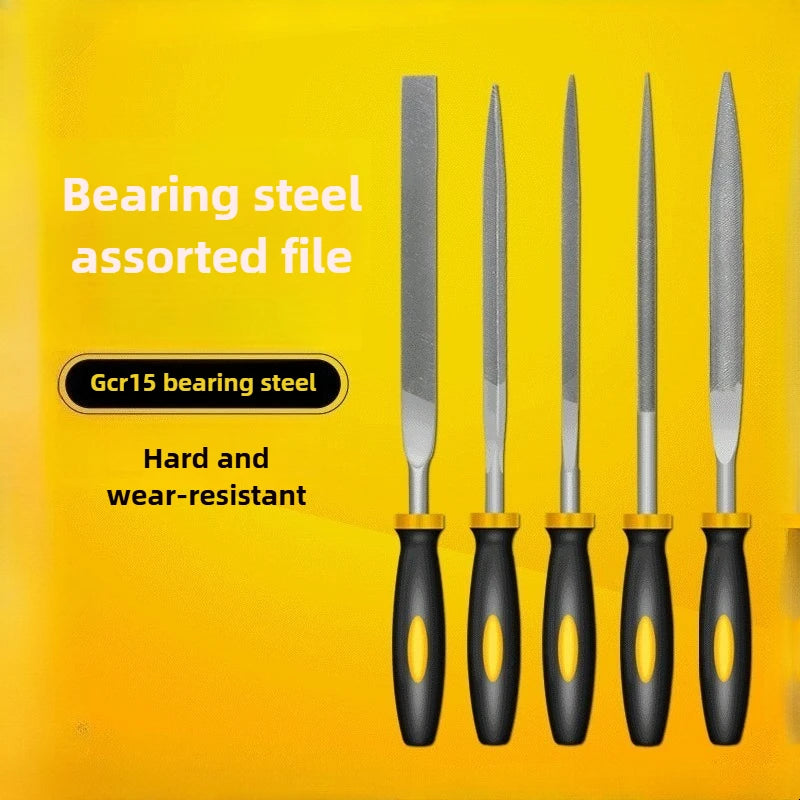 Precision Alloy Steel Mini File Set - 5 PC Woodworking Hand Tools - image 2