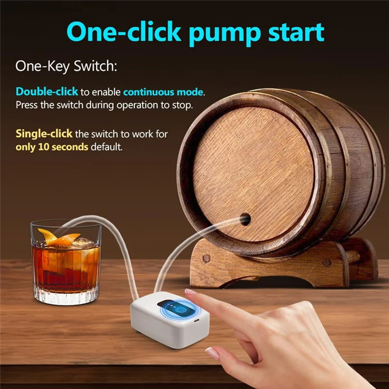 ASWUT-Rechargeable USB Electric Auto Siphon Pump Electric Auto Siphon Pump For Home Brew, Wine, Beer, Beverages