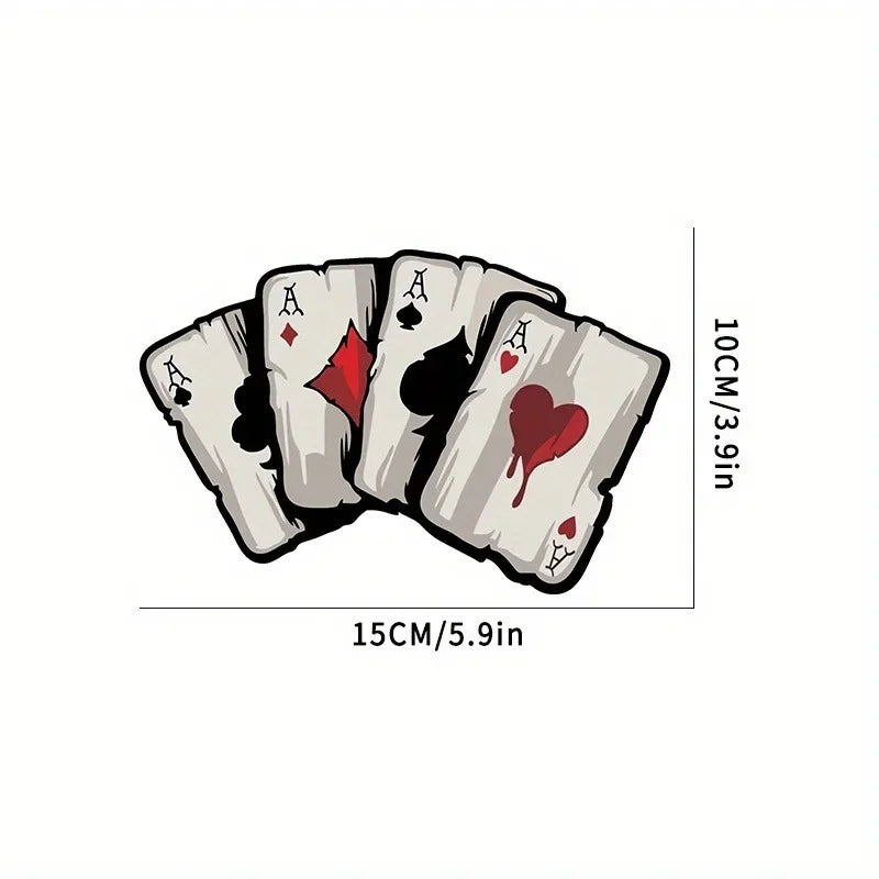 Poker Spade Motorcycle Decals for Fuel Tank and Motocross Bodywork - view 14