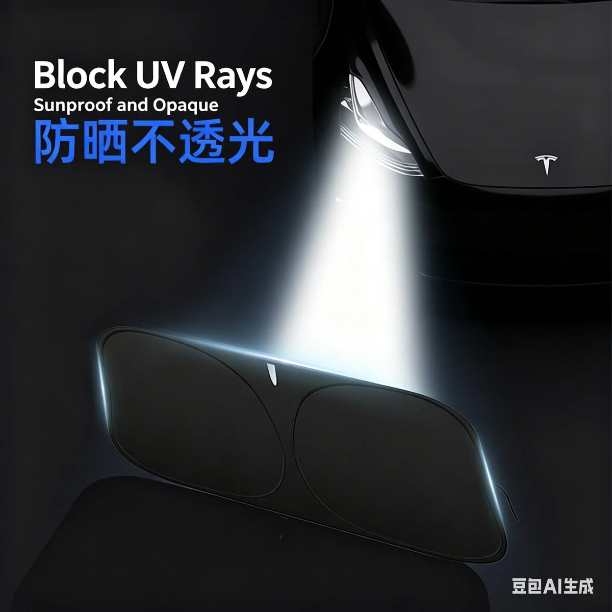 Retractable Windshield Sun Shade Umbrella, 145 x 80 cm