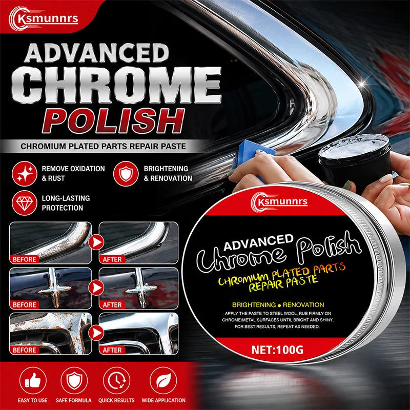 Chrome Restoration Polish Paste, 100g