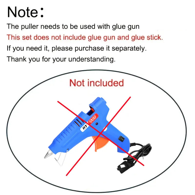 Paintless Dent Repair Puller Kit with 18 Glue Tabs