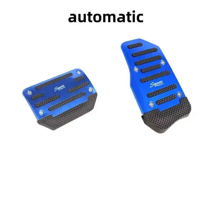 Universal Non-Slip Aluminum Pedal Covers for Manual Car, 2/3 Pcs