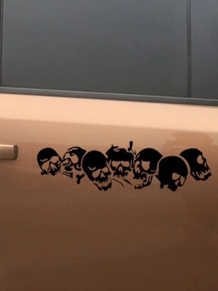 Skull Vinyl Car Decal for Motorcycles, 20cm PVC, Five Colours - view 10