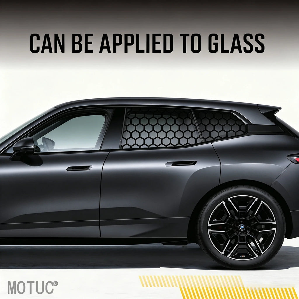 Honeycomb Pattern Window and Body Decal, Matte Black