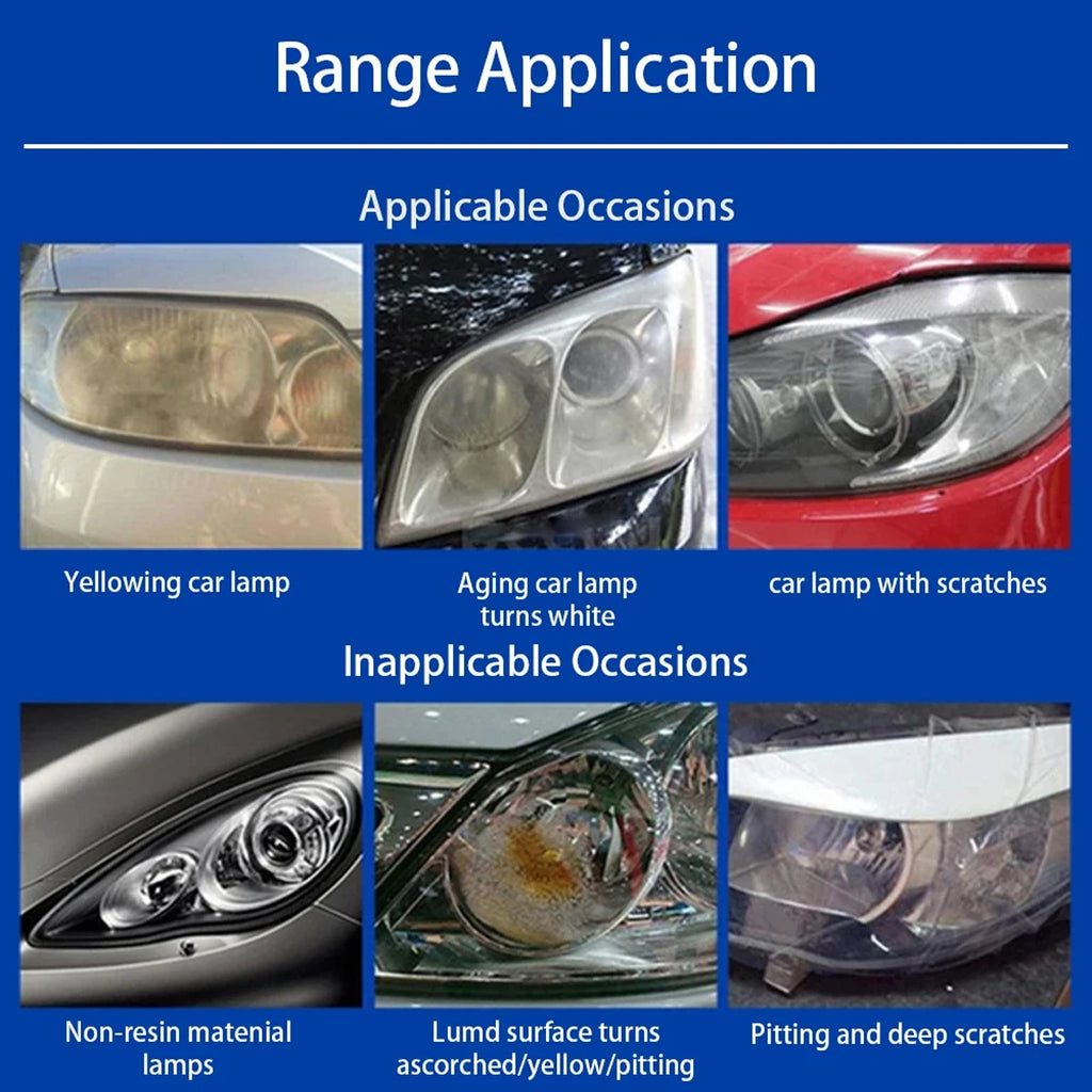Headlight Restoration Liquid for Yellowed and Hazy Headlights