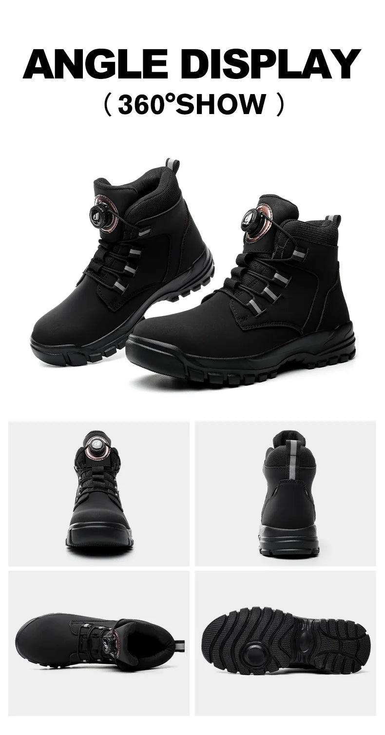 Waterproof Steel Toe Work Boots with Kevlar Insoles - image 27