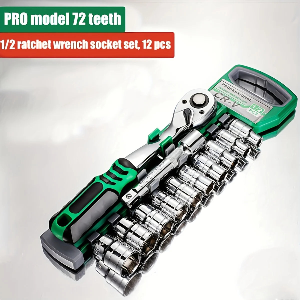 72-Tooth Ratchet Socket Set 1/4"–3/8"–1/2" – Quick Release