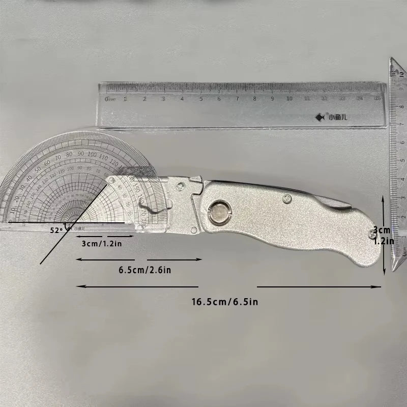Folding Utility Knife Heavy Duty Carpet Cable Cutter Aluminum Plastic Handle Pocket Knife with Lock & Blade Portable Set