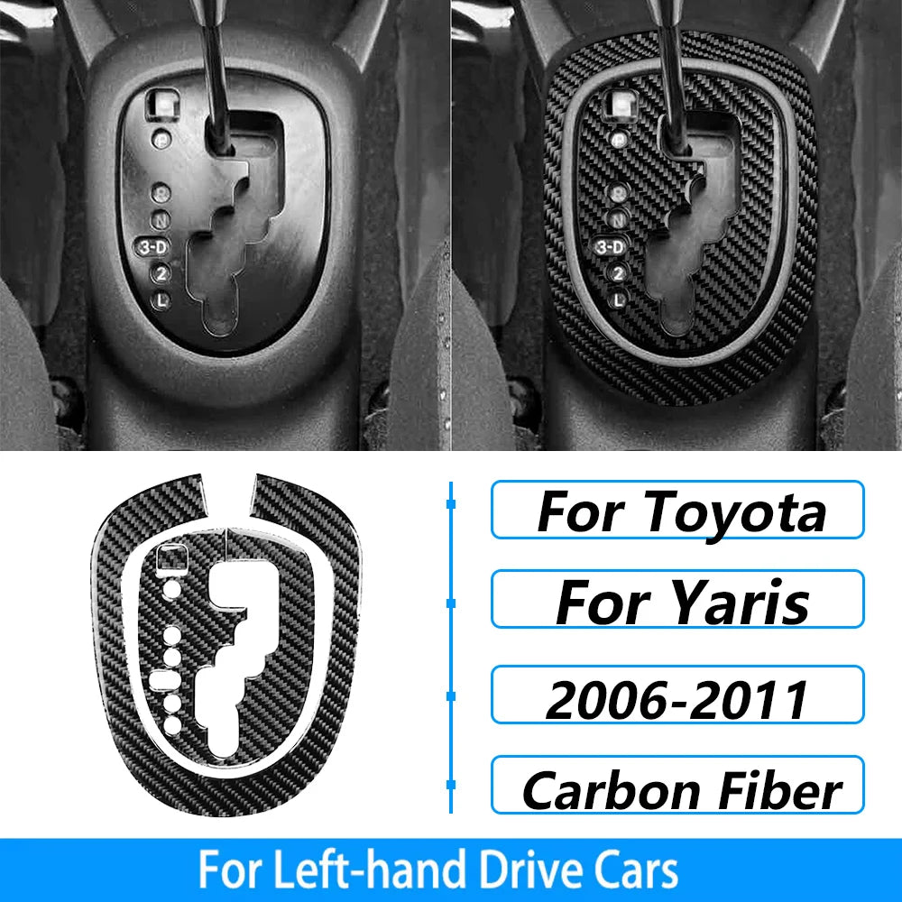 Carbon Fiber Gear Shift Panel Cover Trim for Toyota Yaris 2006-2011 - image 51