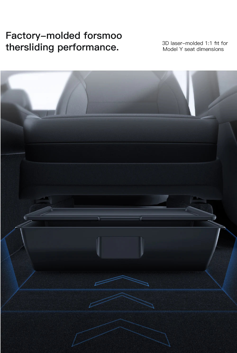 Under Seat Storage Drawer for Tesla Model Y Juniper 2025-2026