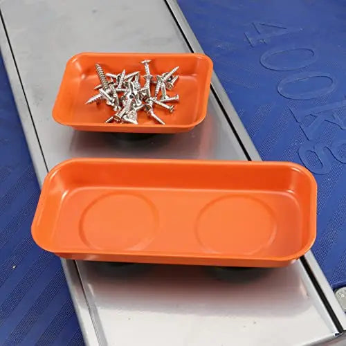 Magnetic Parts Tray Set Stainless Steel Bowl Dish Tool Organizer Holder for Screws Nuts Bolts Auto Repair Garage Workshop