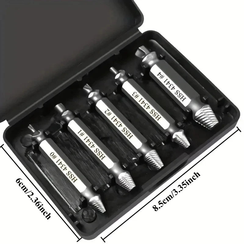 Screw Extractor Drill Bit Set - Removes Stripped Bolts - image 2