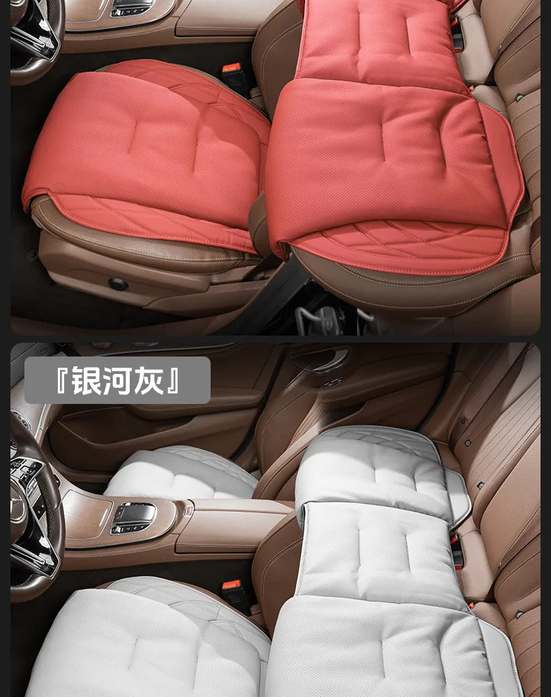Synthetic Leather Car Seat Cushion with Lumbar Section