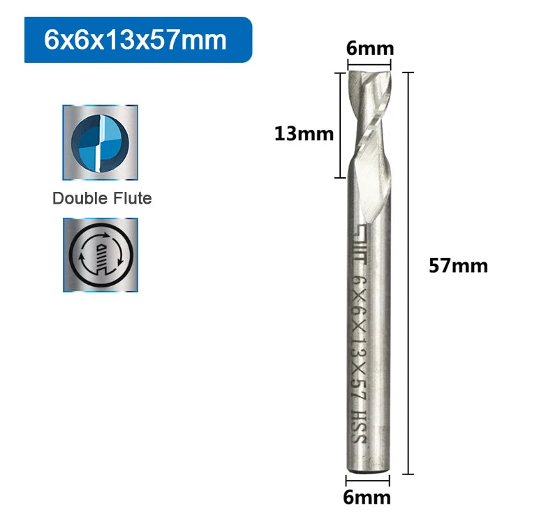 HSS 2 Flute End Mill 2-12mm Straight Shank CNC Milling Cutter - image 10