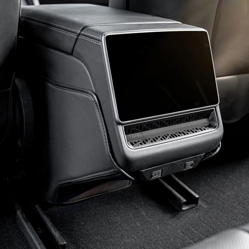 For 2025 Model Y Juniper rear air conditioning vent anti kick pad, Refreshed Model Y interior suede protection pad, dust pad