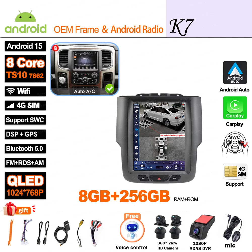 Android 16 Car Stereo Head Unit for Dodge Ram 1500 2500 3500 2013-2018 - image 46