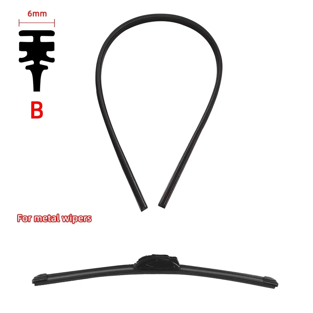 Car Windshield Wiper Rubber Strips Wiper Blade Replacement Parts All Types Seasons Windshield Wiper Blades Blade Car Accessorie