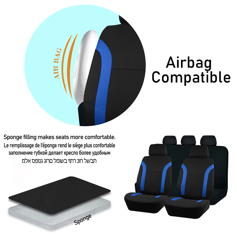 Breathable Air Mesh Car Seat Covers, Front or Full Set