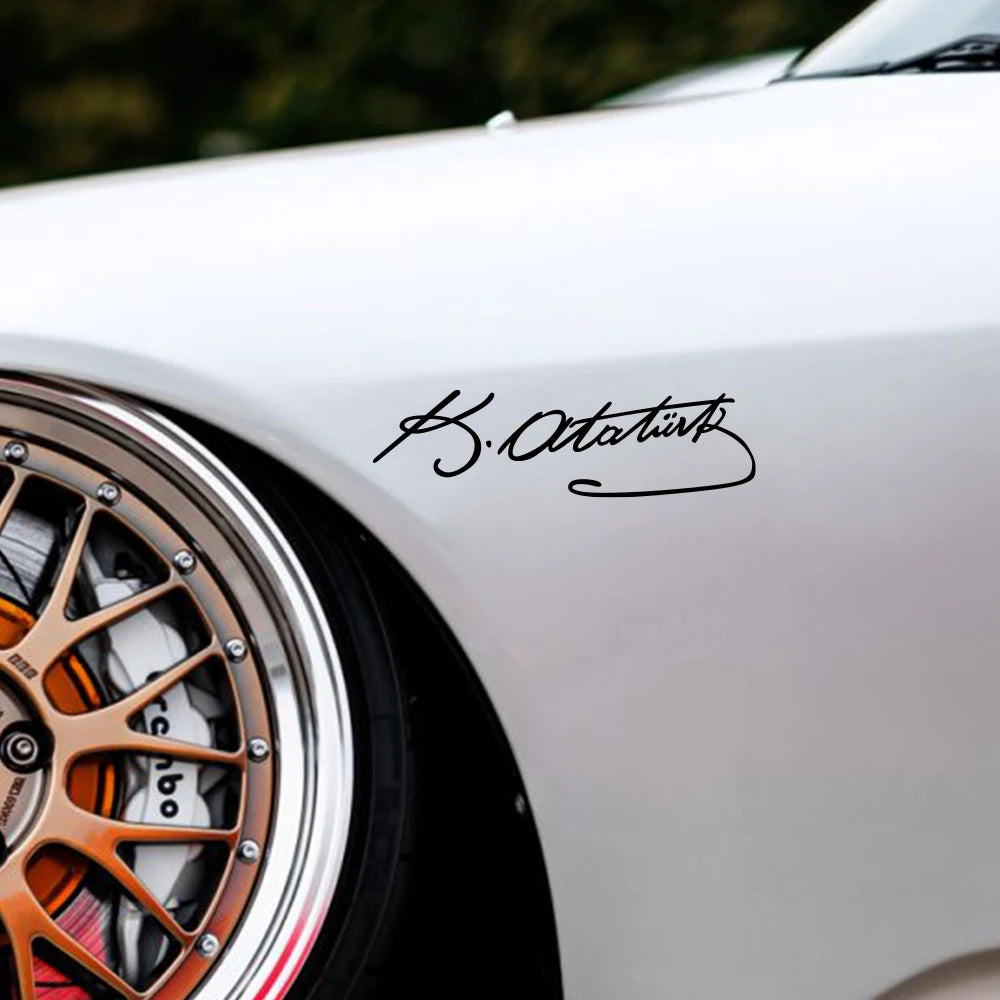 Signature Script Vinyl Car Sticker, Scratch-Resistant Decal - view 7