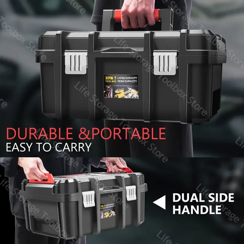 Large Tool Box Household Portable Tool Box Waterproof Hard Case Hardware Tool Box Organizer Car Tool Box Organizer Drill Case