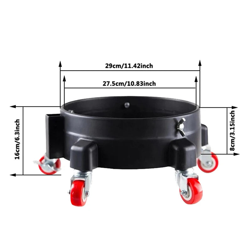 Rolling Bucket Dolly with Wheels for Car Wash and Detailing