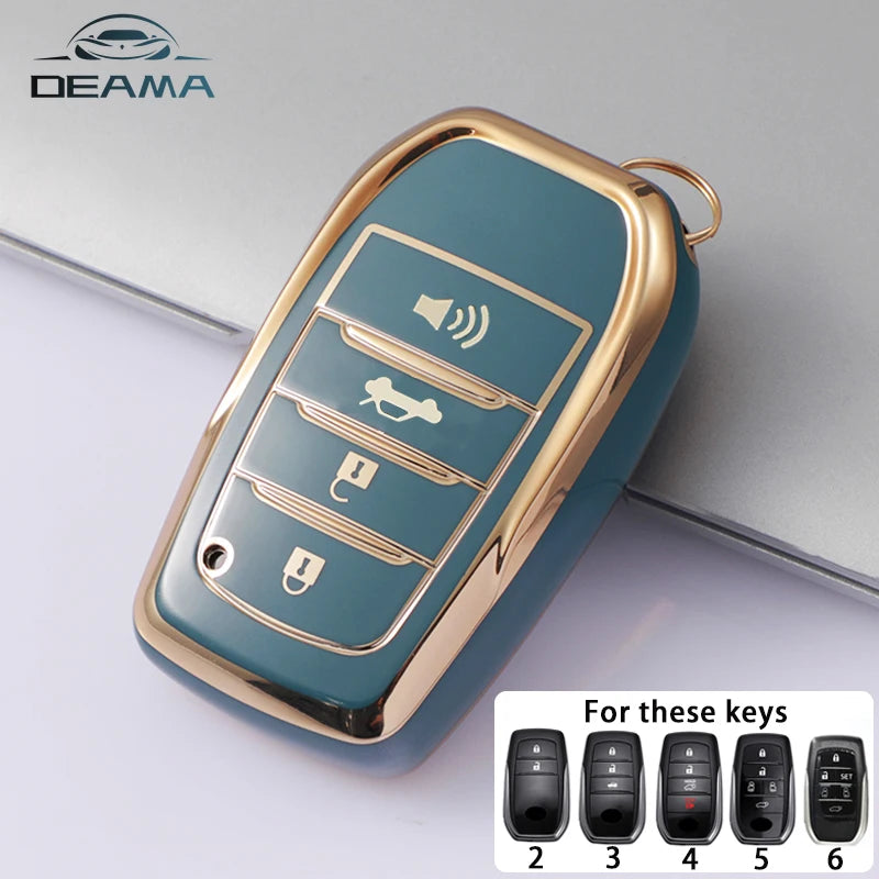 TPU Toyota Car Key Cover – Durable Key Fob Protection (2/3/4 Button)