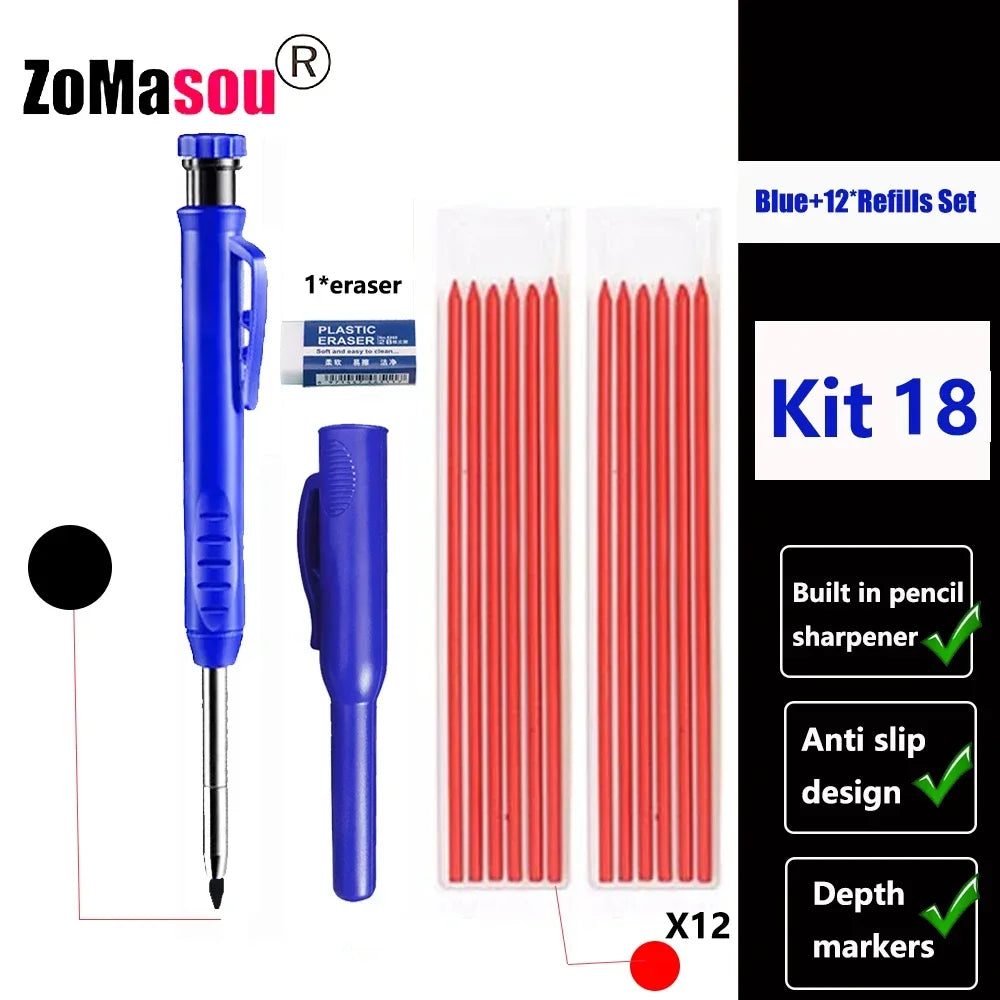 Reusable Deep Hole Carpenter Pencil with Built-in Sharpener - image 34