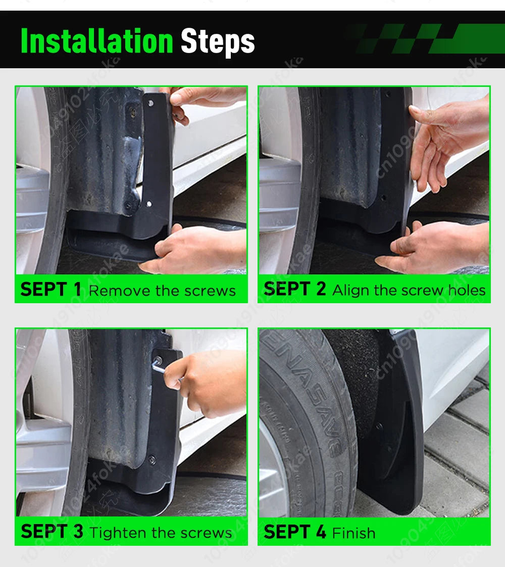 Ford F-150 Mud Flaps 2009-2020 - ABS Splash Guards (4-Piece) - image 13