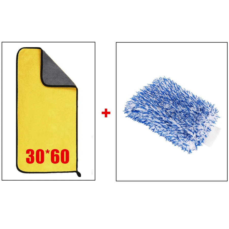 Microfiber Car Detailing & Drying Towels, 1/2/6 Pcs