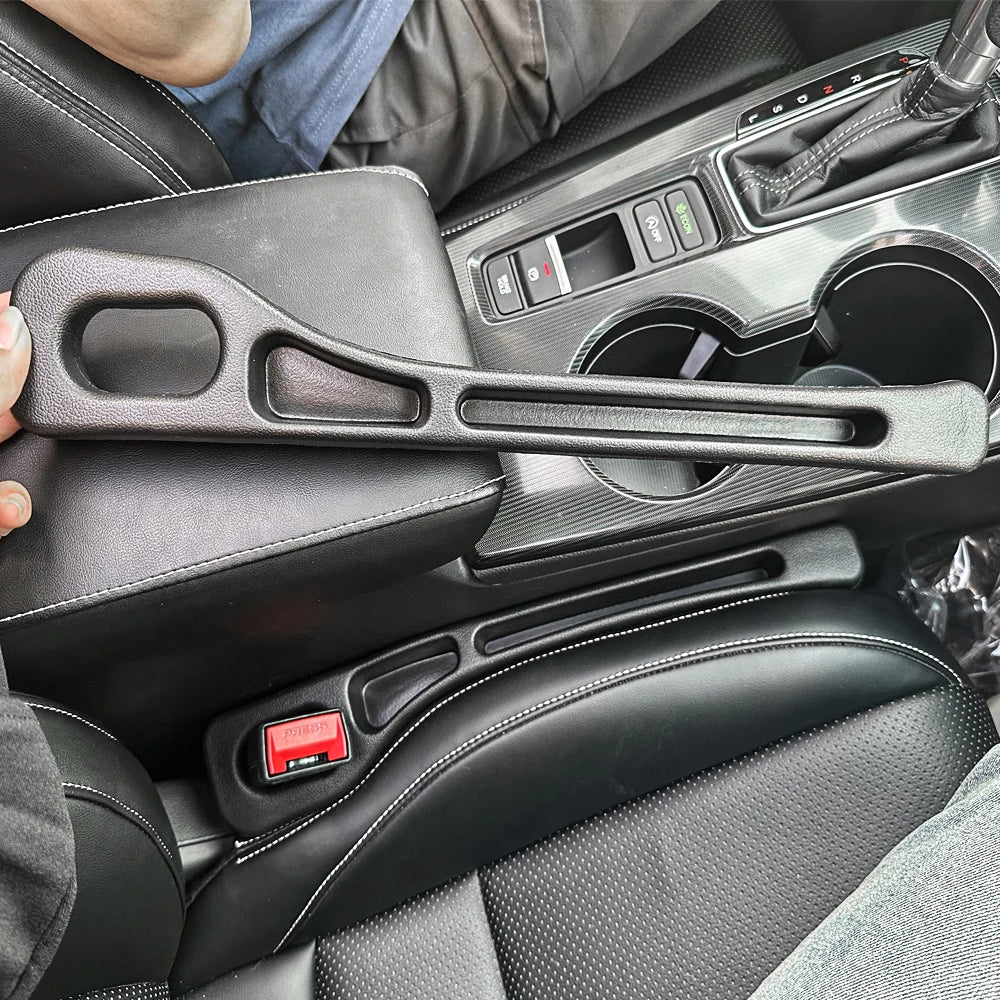 Car Seat Gap Filler with Dual Slots, Set of 2