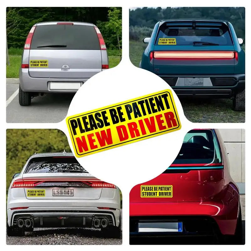 Reflective Student Driver Magnet Sign, Please Be Patient