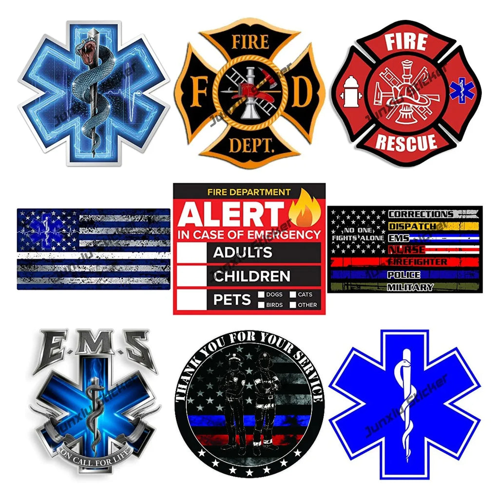 Reflective First Responder EMS Vinyl Decal