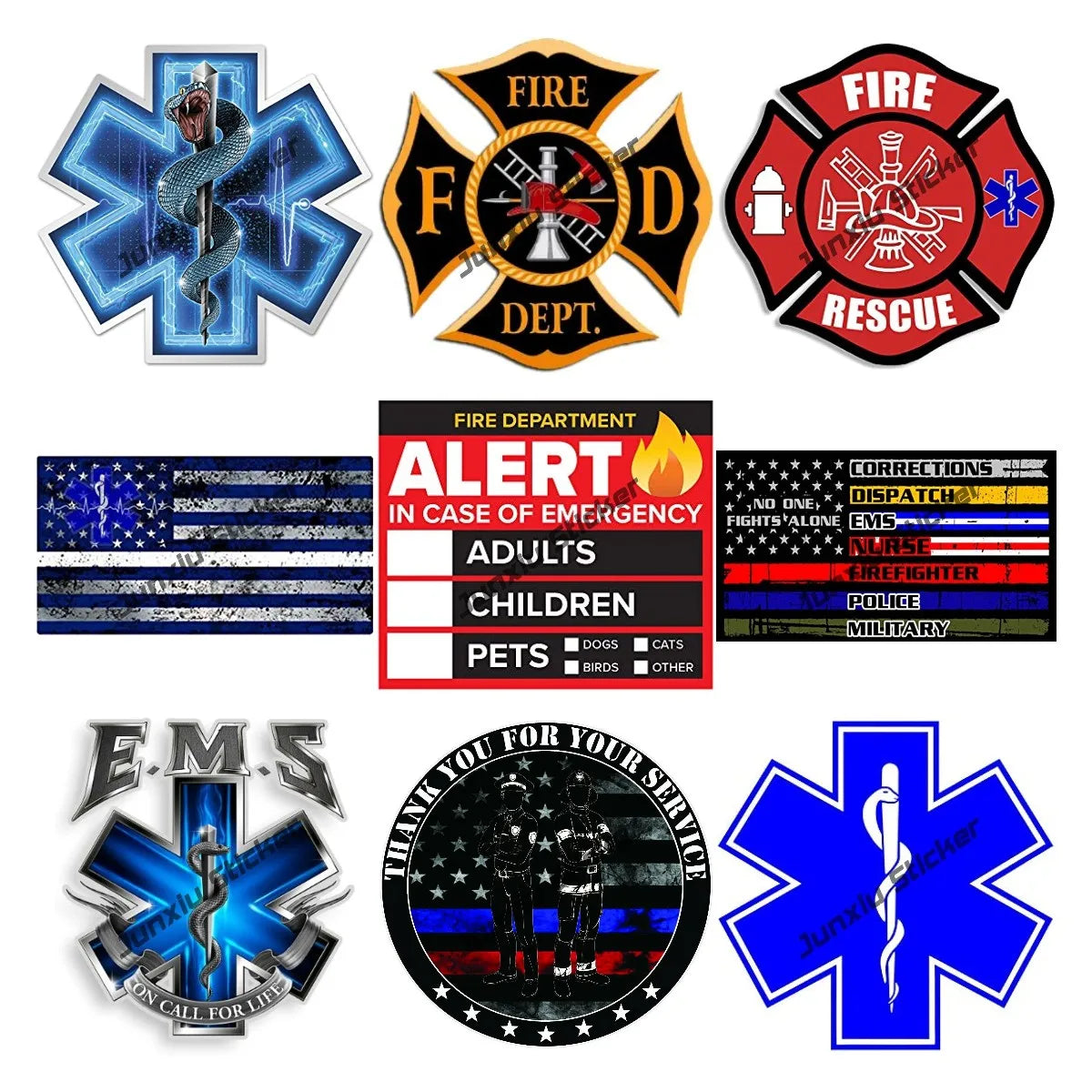 Reflective First Responder EMS Vinyl Decal