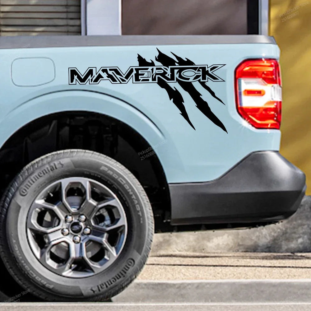 2-Pack Ford Maverick Claw Decals - Vinyl Truck Graphics