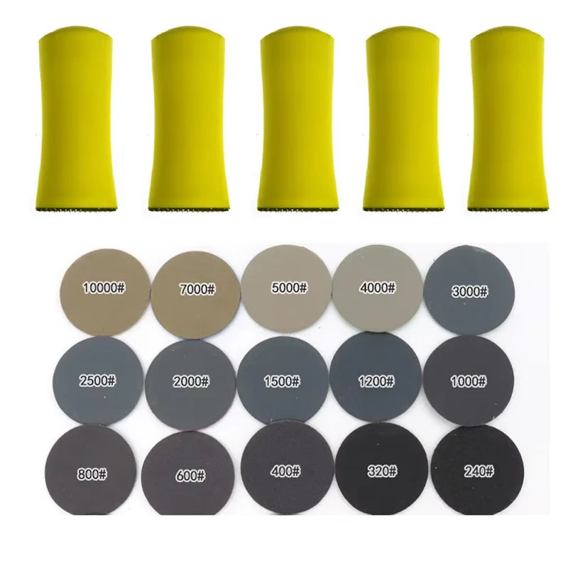 1-Inch Hand Sanding Block with Sanding Discs