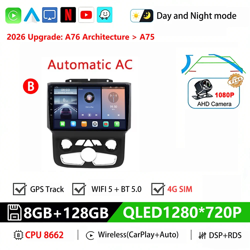 10" Android Touchscreen Car Stereo Dodge Ram 2013-2018 CarPlay GPS - image 31