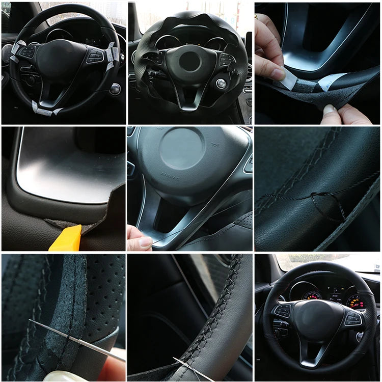 Custom Microfiber Leather Steering Wheel Cover for Dodge RAM - image 15