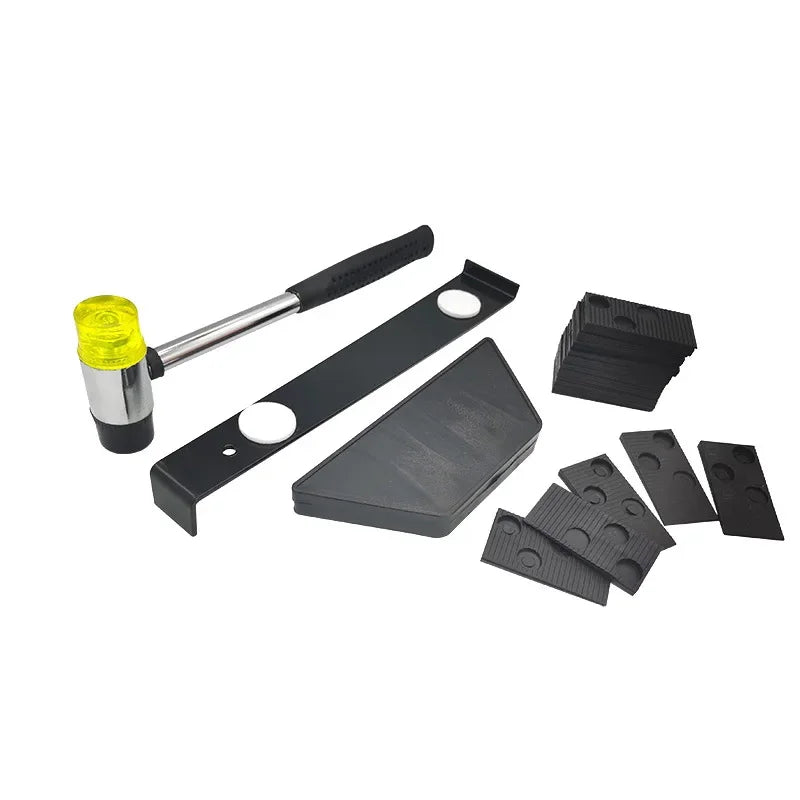 Complete DIY Wood Laminate Flooring Installation Kit with 20pcs Spacers for Easy Floor Fitting